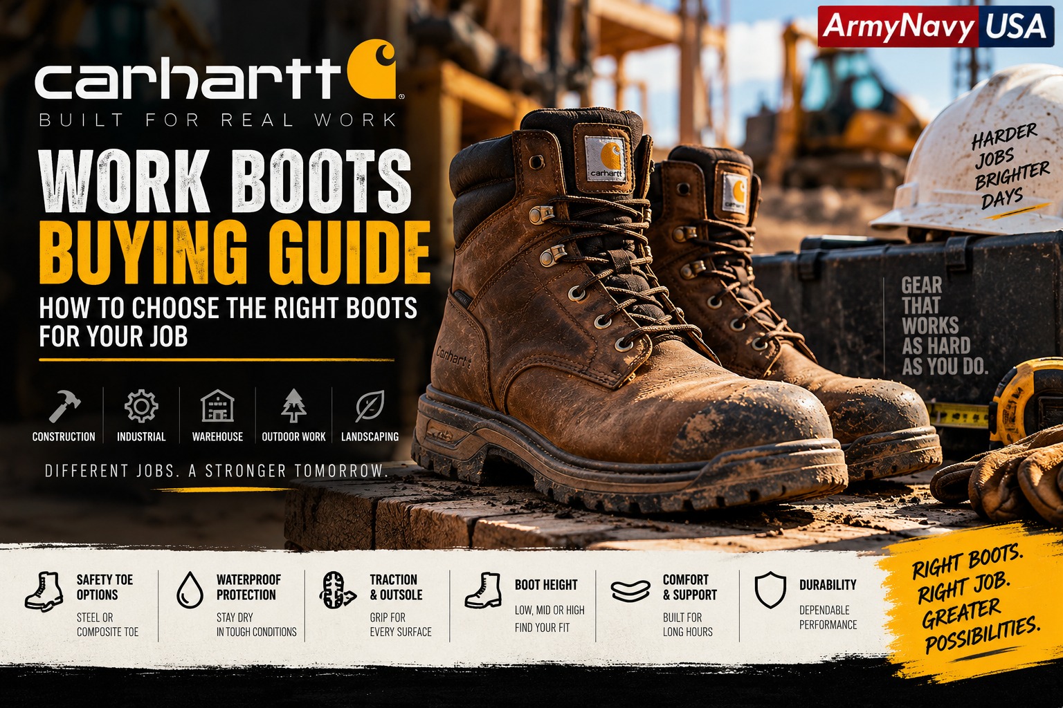Carhartt Work Boots Buying Guide: How to Choose the Right Boots for Your Job 1 carhartt work boots guide