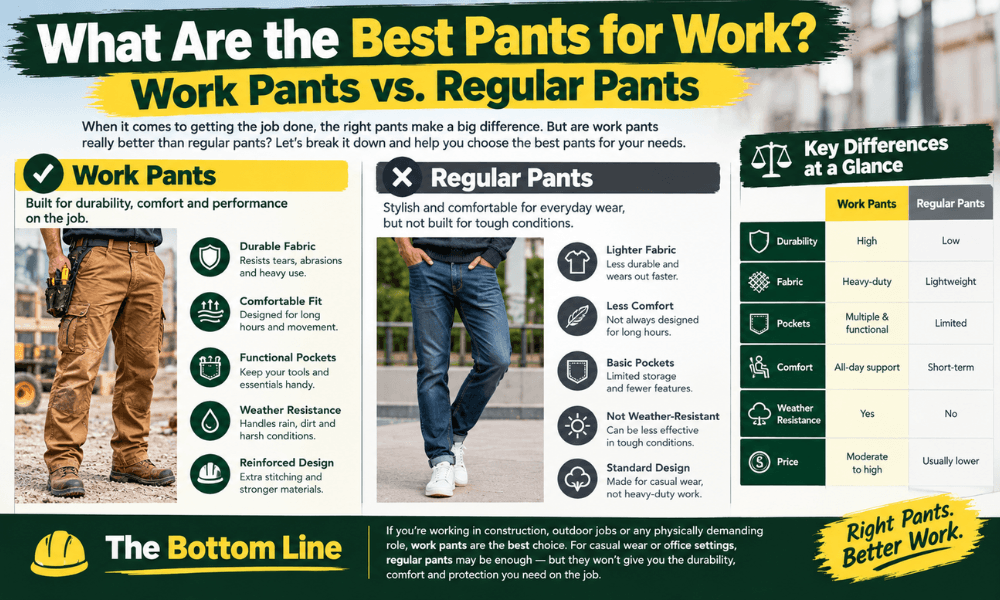 What Are the Best Pants for Work? Work Pants vs. Regular Pants